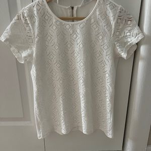 MARKET & SPRUCE Hans Crochet Front Mixed Material Top